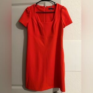Orange cocktail dress